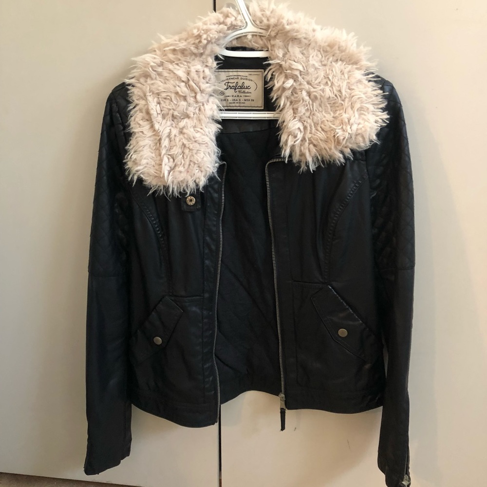 Zara faux leather jacket